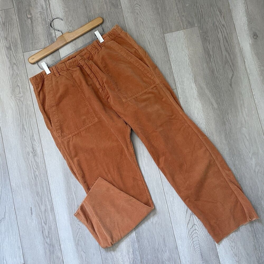 A Shirt Thing Pants corudory pull on straight leg womens Orange (xlarge) indie